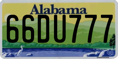 AL license plate 66DU777