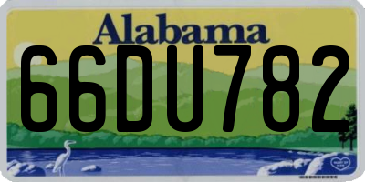 AL license plate 66DU782