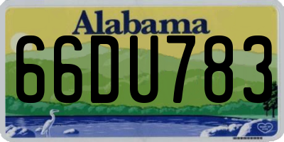 AL license plate 66DU783