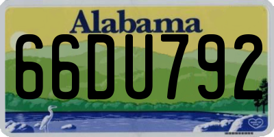 AL license plate 66DU792
