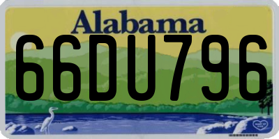 AL license plate 66DU796