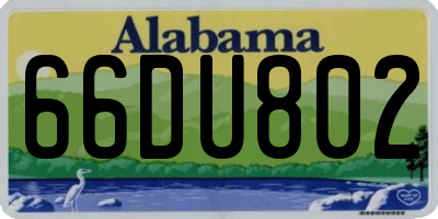 AL license plate 66DU802