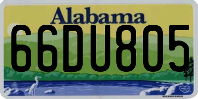 AL license plate 66DU805
