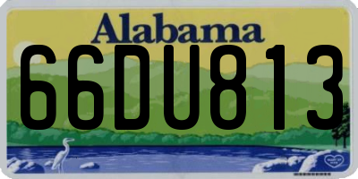 AL license plate 66DU813