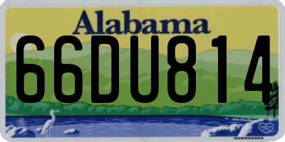 AL license plate 66DU814