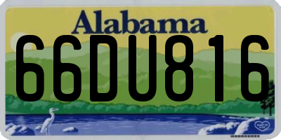AL license plate 66DU816