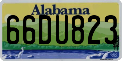 AL license plate 66DU823