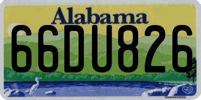 AL license plate 66DU826