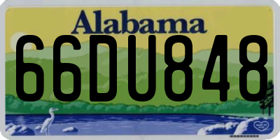 AL license plate 66DU848