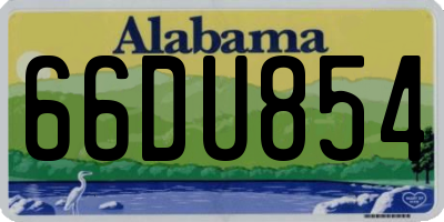 AL license plate 66DU854