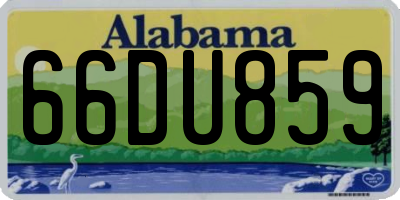 AL license plate 66DU859