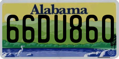 AL license plate 66DU860