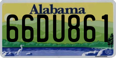 AL license plate 66DU861