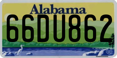 AL license plate 66DU862