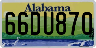 AL license plate 66DU870
