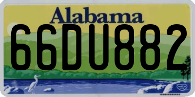 AL license plate 66DU882