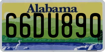 AL license plate 66DU890