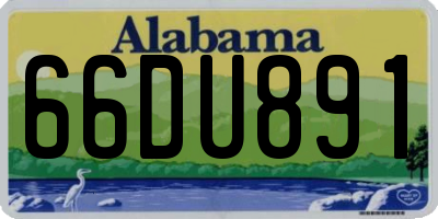 AL license plate 66DU891