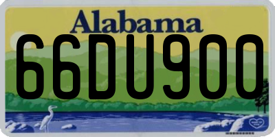 AL license plate 66DU900