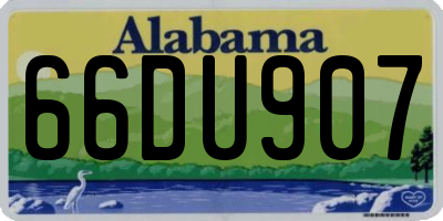 AL license plate 66DU907