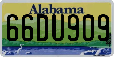 AL license plate 66DU909