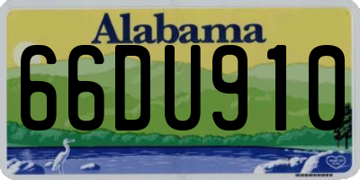 AL license plate 66DU910
