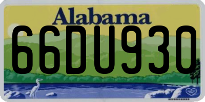 AL license plate 66DU930