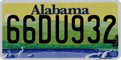 AL license plate 66DU932