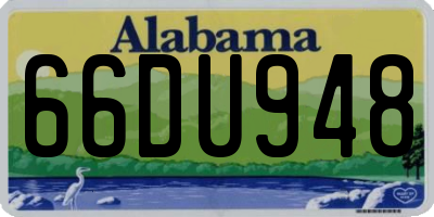 AL license plate 66DU948