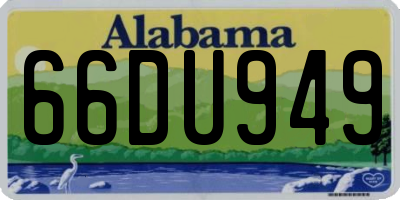 AL license plate 66DU949