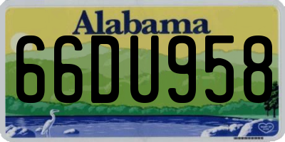 AL license plate 66DU958