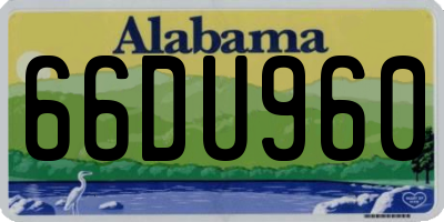 AL license plate 66DU960