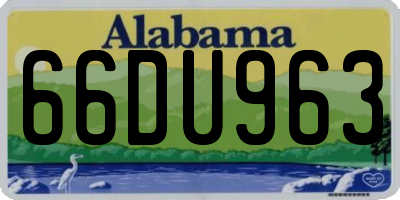 AL license plate 66DU963