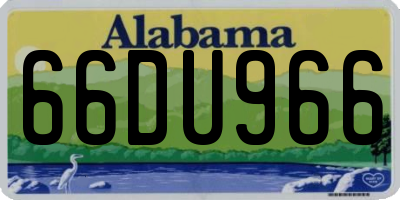 AL license plate 66DU966