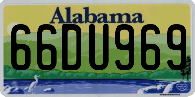 AL license plate 66DU969