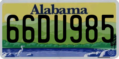AL license plate 66DU985