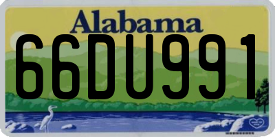AL license plate 66DU991