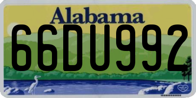 AL license plate 66DU992