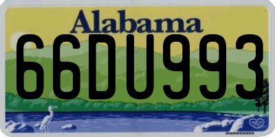 AL license plate 66DU993
