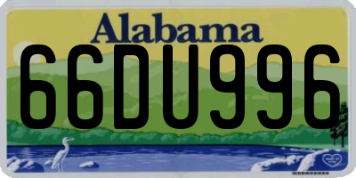AL license plate 66DU996