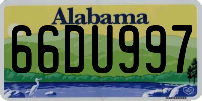 AL license plate 66DU997