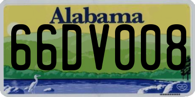 AL license plate 66DV008
