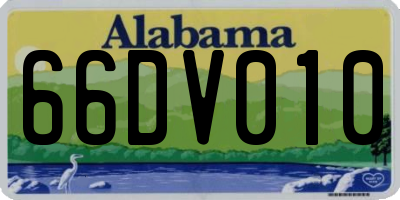 AL license plate 66DV010