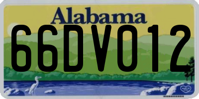 AL license plate 66DV012