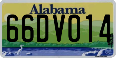 AL license plate 66DV014