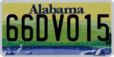 AL license plate 66DV015