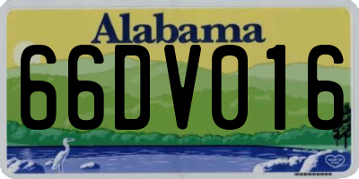 AL license plate 66DV016
