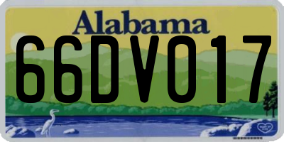 AL license plate 66DV017