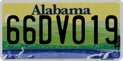 AL license plate 66DV019