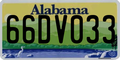 AL license plate 66DV033